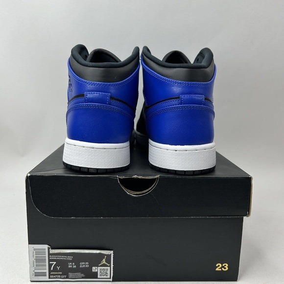 Nike Shoes Air Jordan 1 Mid Retro GS “Hyper Royal” 2023 - Picture 4 of 5